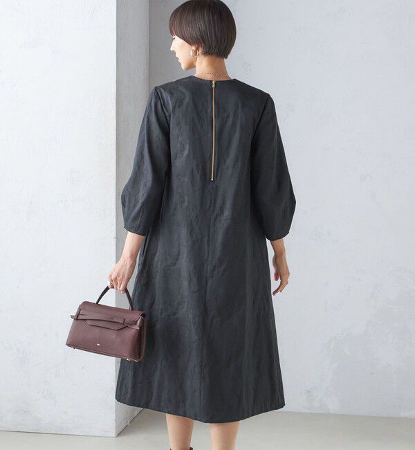 SHIPS for women「〈手洗い可能〉フラワー ジャカード フレア ワンピース」|ワンピース|