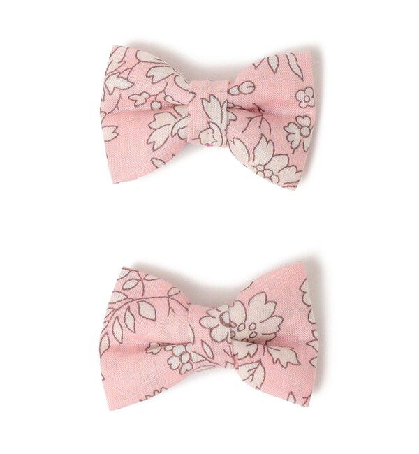 SHIPS KIDS「Luciole et petit pois:リバティ リボン ミニ ヘアクリップ セット」|その他|ピンク