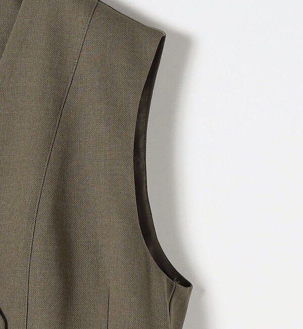 quaranciel「quaranciel: Vカラー ロング ジレ ワンピース」|ワンピース|