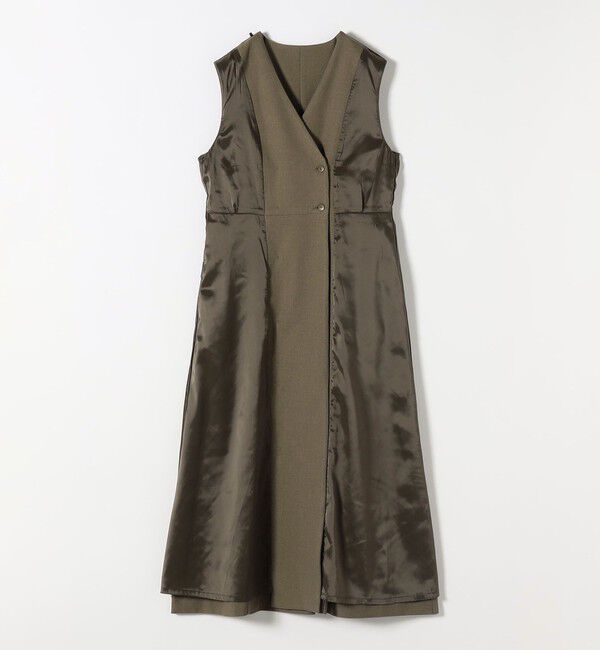 quaranciel「quaranciel: Vカラー ロング ジレ ワンピース」|ワンピース|