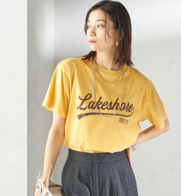 SHIPS for women「【SHIPS別注】Odub:〈手洗い可能〉プリント TEE」|Tシャツ・カットソー|イエロー