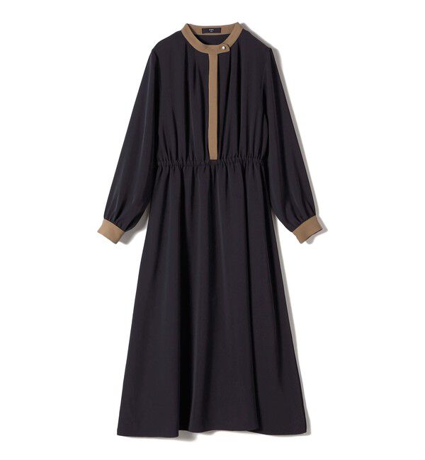 SHIPS Colors 「SHIPS Colors:〈手洗い可能〉配色 ギャザー ロングスリーブ ワンピース◇」|ワンピース|