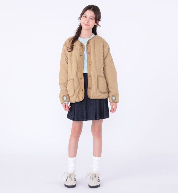 SHIPS KIDS「SHIPS KIDS:140～160cm/〈洗濯機可能〉ボア&times;キルティング リバーシブル ブルゾン」|ブルゾン・スタジャン|