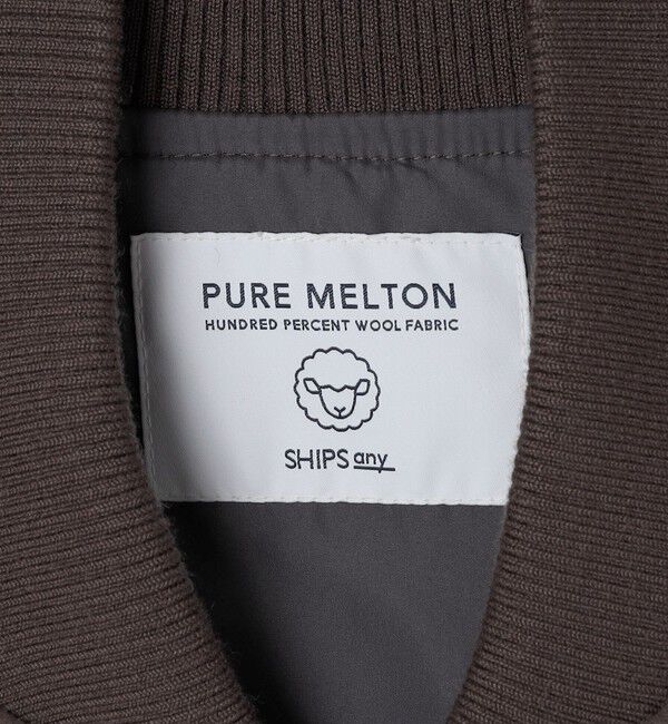 SHIPS any「SHIPS any: PURE WOOL MELTON スタジアム ブルゾン (スタジャン)◇」|ブルゾン・スタジャン|