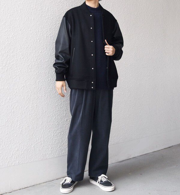 SHIPS any「SHIPS any: PURE WOOL MELTON スタジアム ブルゾン (スタジャン)◇」|ブルゾン・スタジャン|