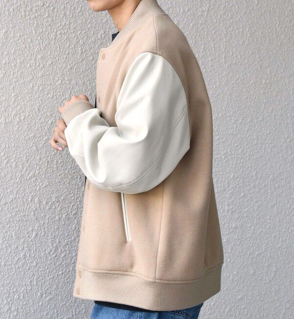 SHIPS any「SHIPS any: PURE WOOL MELTON スタジアム ブルゾン (スタジャン)◇」|ブルゾン・スタジャン|