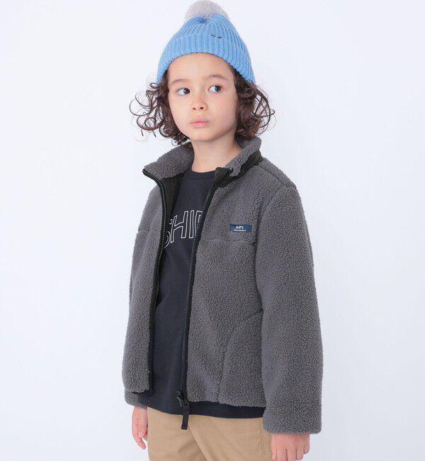 SHIPS KIDS「SHIPS KIDS:100～130cm/〈洗濯機可能〉ボア リバーシブル ジャケット」|ブルゾン・スタジャン|