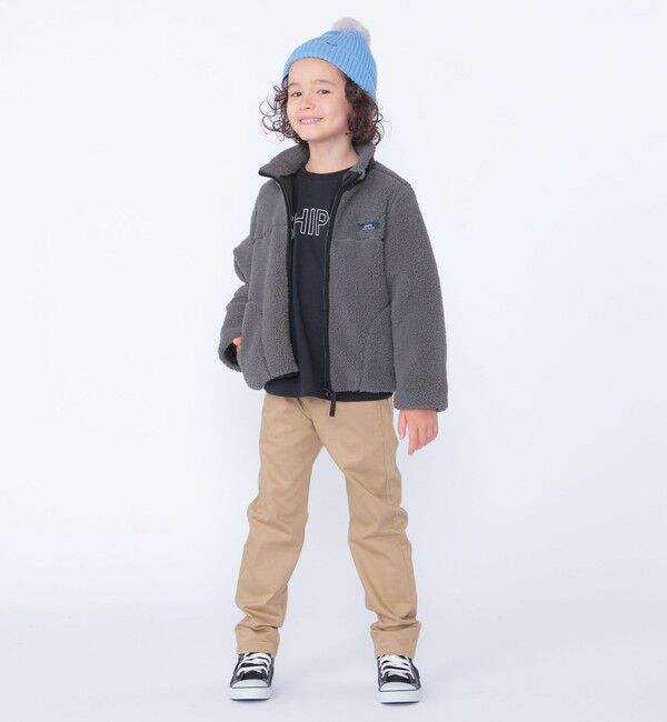 SHIPS KIDS「SHIPS KIDS:100～130cm/〈洗濯機可能〉ボア リバーシブル ジャケット」|ブルゾン・スタジャン|