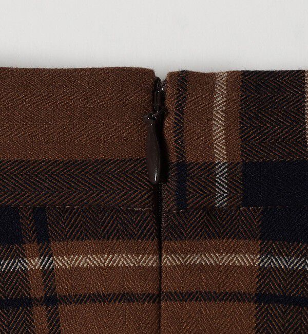 quaranciel「quaranciel:〈洗濯機可能〉アシンメトリー ヘム フレア チェック スカート」|スカート|