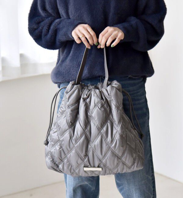 quaranciel「quaranciel: キルティング ワンハンドル ドロスト トート バッグ（A4対応）」|トートバッグ|