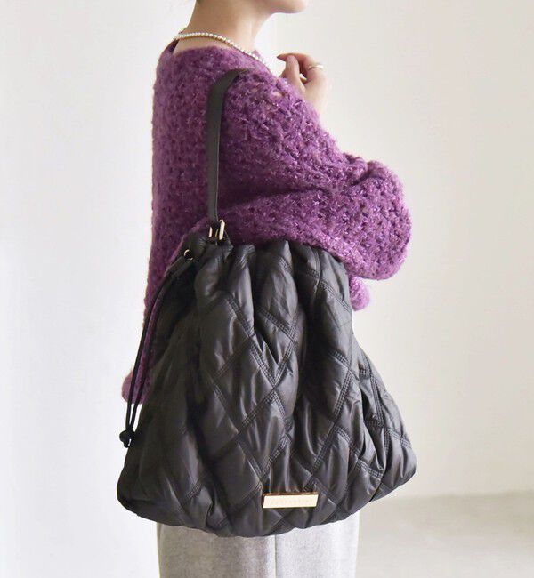 quaranciel「quaranciel: キルティング ワンハンドル ドロスト トート バッグ（A4対応）」|トートバッグ|