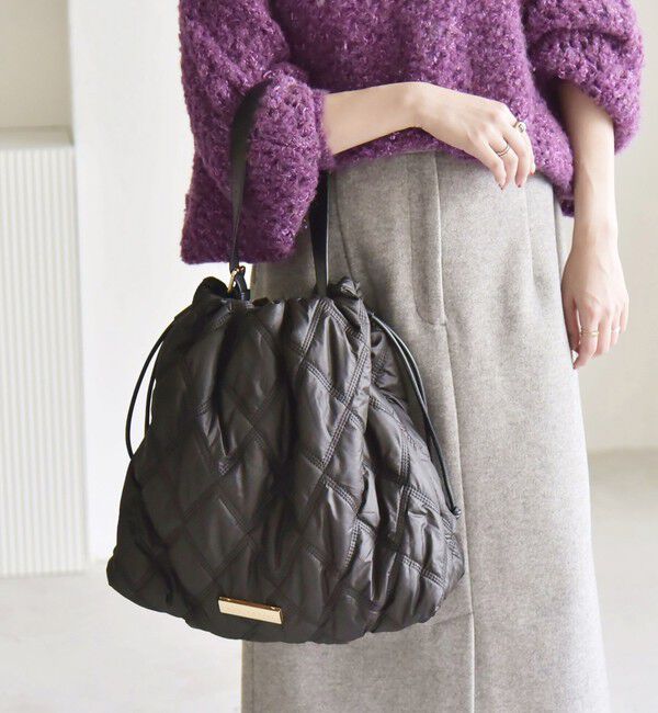 quaranciel「quaranciel: キルティング ワンハンドル ドロスト トート バッグ（A4対応）」|トートバッグ|