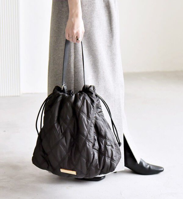 quaranciel「quaranciel: キルティング ワンハンドル ドロスト トート バッグ（A4対応）」|トートバッグ|