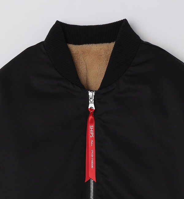 SHIPS Colors 「SHIPS Colors:〈撥水〉ボア ボマー ジャケット」|ブルゾン・スタジャン|