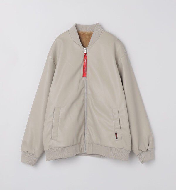 SHIPS Colors 「SHIPS Colors:合成皮革 ボア ボマー ジャケット」|ブルゾン・スタジャン|