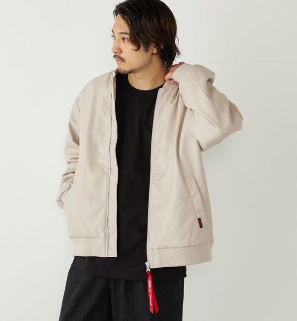 SHIPS Colors 「SHIPS Colors:合成皮革 ボア ボマー ジャケット」|ブルゾン・スタジャン|