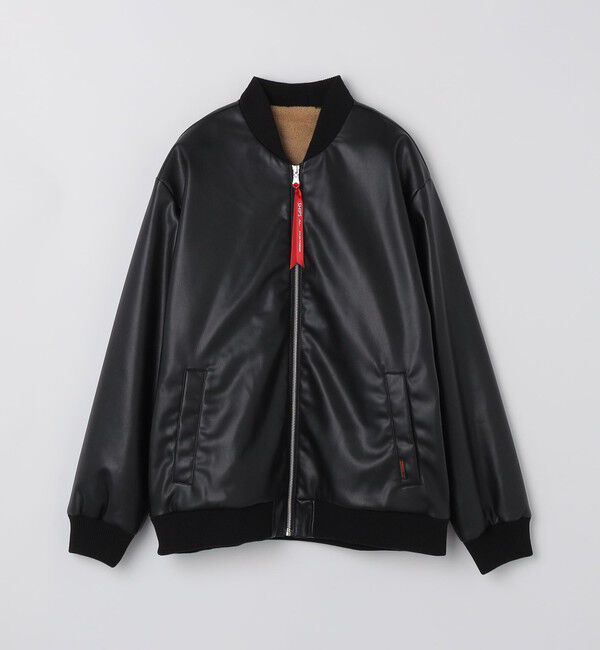 SHIPS Colors 「SHIPS Colors:合成皮革 ボア ボマー ジャケット」|ブルゾン・スタジャン|