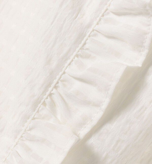 SHIPS any「《一部追加予約》SHIPS any:〈洗濯機可能〉フリルカラー スタンド & オープン シャツ ブラウス」|シャツ・ブラウス|