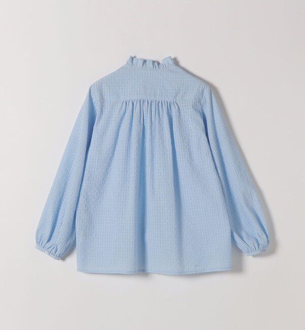 SHIPS any「《一部追加予約》SHIPS any:〈洗濯機可能〉フリルカラー スタンド & オープン シャツ ブラウス」|シャツ・ブラウス|