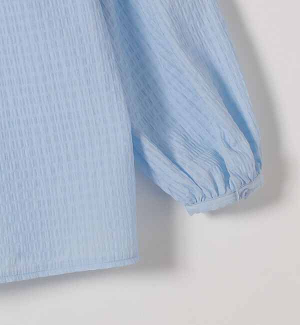 SHIPS any「《一部追加予約》SHIPS any:〈洗濯機可能〉フリルカラー スタンド & オープン シャツ ブラウス」|シャツ・ブラウス|