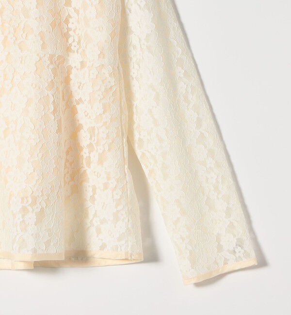 SHIPS any「SHIPS any:〈手洗い可能〉フラワー レース クルーネック ペプラム ブラウス」|シャツ・ブラウス|