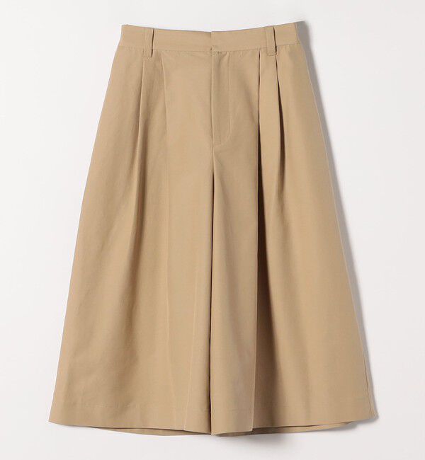 quaranciel「quaranciel:〈洗濯機可能〉タック Aライン ハーフ パンツ」|キュロット|