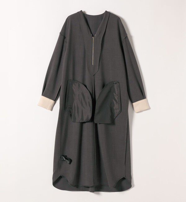 SHIPS any「SHIPS any:〈洗濯機可能〉セーラーカラー 配色 ジップ ワンピース」|ワンピース|