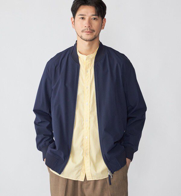 SHIPS「SHIPS:〈撥水/UVカット〉MA-1 リブ ブルゾン」|ブルゾン・スタジャン|