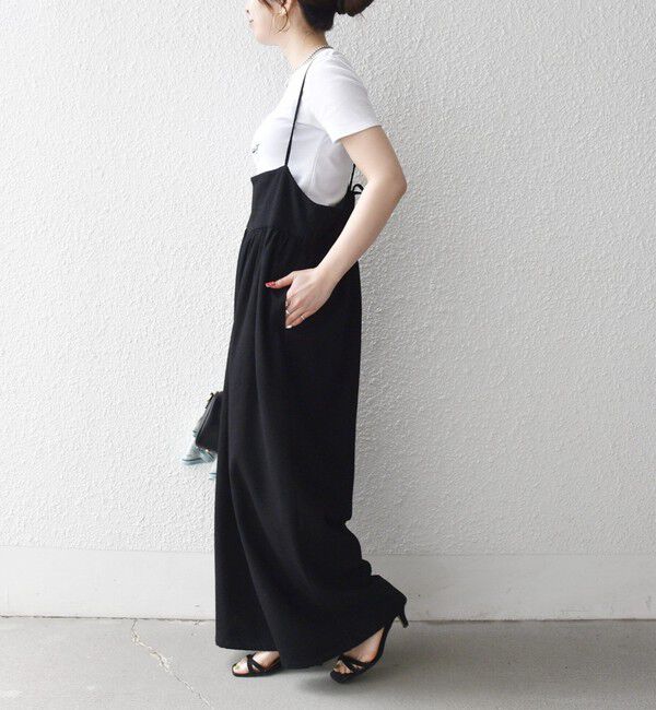 SHIPS any「SHIPS any:〈洗濯機可能〉ループヤーン イージー ギャザー サロペット」|オールインワン|