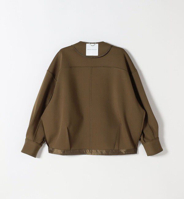 quaranciel「quaranciel:〈洗濯機可能〉ダンボール ノーカラー コンパクト ブルゾン」|ブルゾン・スタジャン|