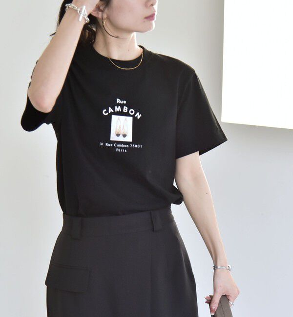 quaranciel「ANGE IN DISGUISE:〈手洗い可能〉コットン フォト & ロゴ TEE 26SS」|Tシャツ・カットソー|