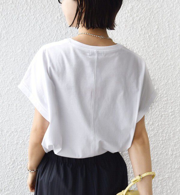 SHIPS for women「《一部追加予約》メルティ コットン プリント ロゴ ショート スリーブ Tシャツ」|Tシャツ・カットソー|