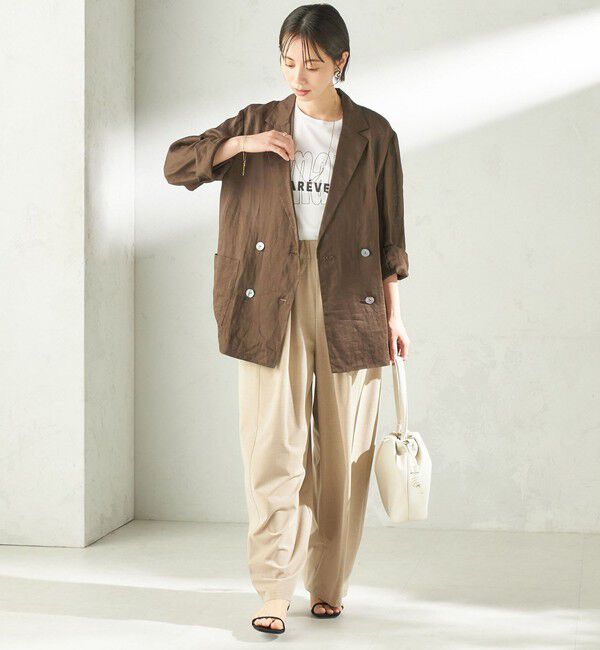 SHIPS for women「《一部追加予約》メルティ コットン プリント ロゴ ショート スリーブ Tシャツ」|Tシャツ・カットソー|