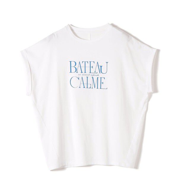 SHIPS for women「《一部追加予約》メルティ コットン プリント ロゴ ショート スリーブ Tシャツ」|Tシャツ・カットソー|