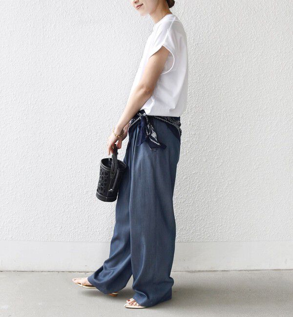 SHIPS for women「《一部追加予約》メルティ コットン プリント ロゴ ショート スリーブ Tシャツ」|Tシャツ・カットソー|