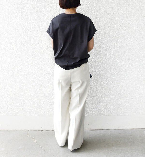 SHIPS for women「《一部追加予約》メルティ コットン プリント ロゴ ショート スリーブ Tシャツ」|Tシャツ・カットソー|