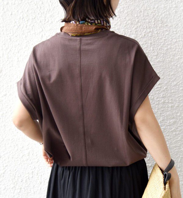 SHIPS for women「《一部追加予約》メルティ コットン プリント ロゴ ショート スリーブ Tシャツ」|Tシャツ・カットソー|