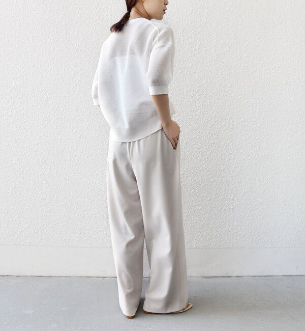 SHIPS for women「〈手洗い可能〉梳毛調ポケット デザイン ストレッチ ドロスト パンツ」|その他|