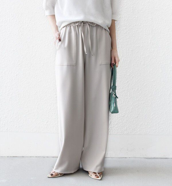 SHIPS for women「〈手洗い可能〉梳毛調ポケット デザイン ストレッチ ドロスト パンツ」|その他|