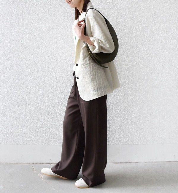 SHIPS for women「〈手洗い可能〉梳毛調ポケット デザイン ストレッチ ドロスト パンツ」|その他|