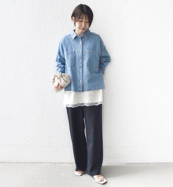 SHIPS for women「〈手洗い可能〉梳毛調ポケット デザイン ストレッチ ドロスト パンツ」|その他|