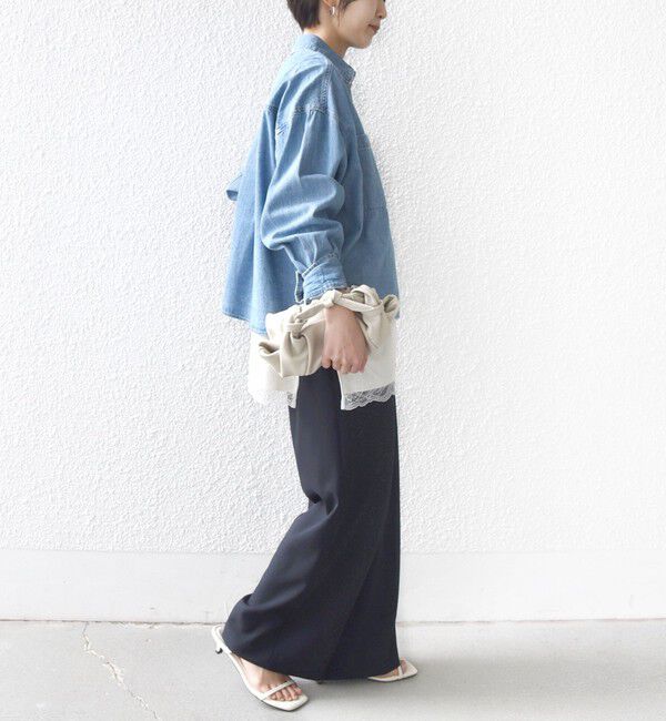 SHIPS for women「〈手洗い可能〉梳毛調ポケット デザイン ストレッチ ドロスト パンツ」|その他|