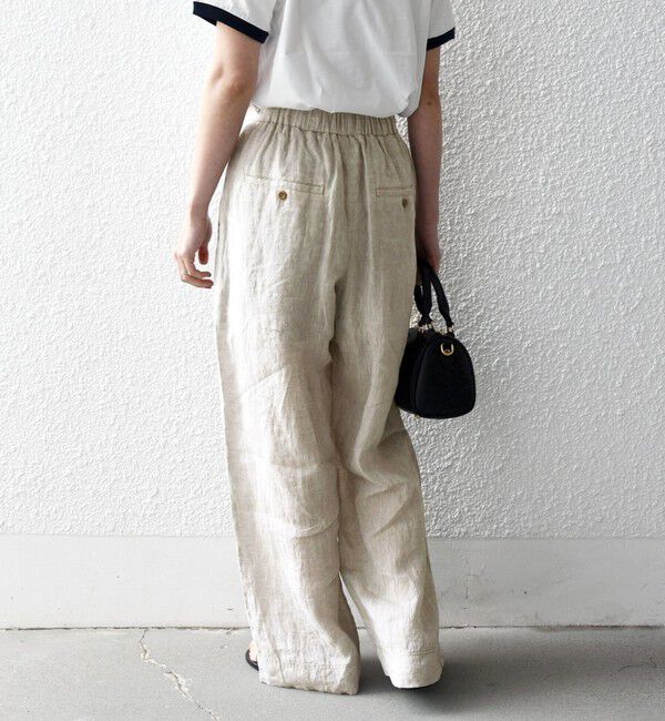 SHIPS any「SHIPS any:〈洗濯機可能〉リネン イージー ベイカー パンツ」|その他|