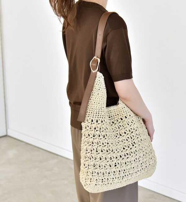 quaranciel「quaranciel: バックル ショルダー ペーパー トート バッグ（A4対応）」|トートバッグ|