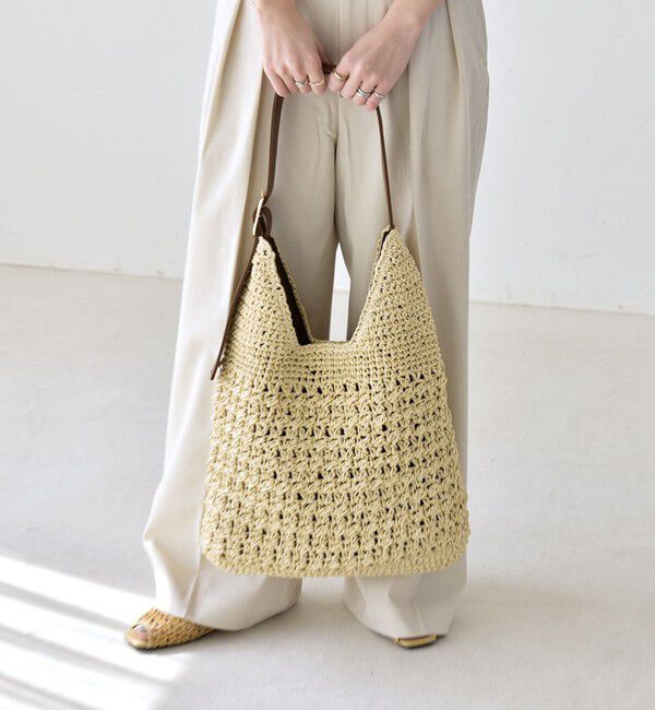 quaranciel「quaranciel: バックル ショルダー ペーパー トート バッグ（A4対応）」|トートバッグ|