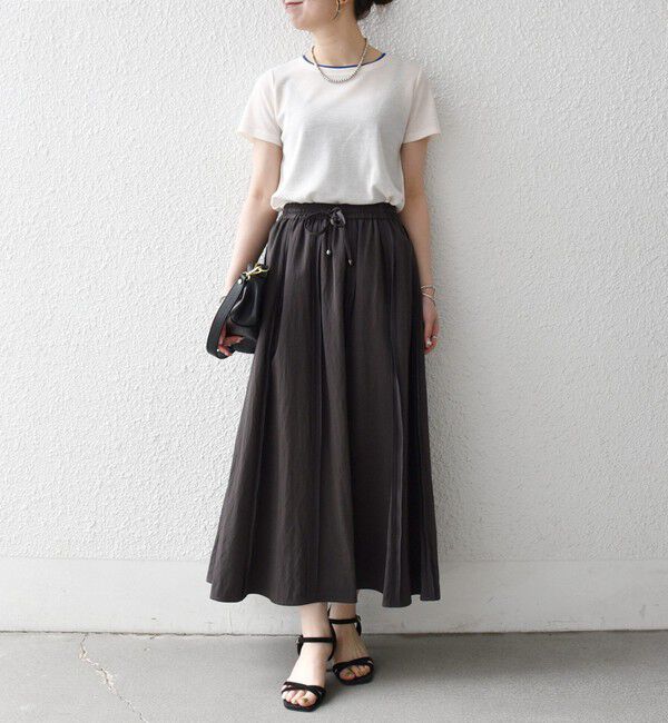 SHIPS any「SHIPS any:〈洗濯機可能〉ツイル アウト シーム イージー ギャザー スカート」|スカート|