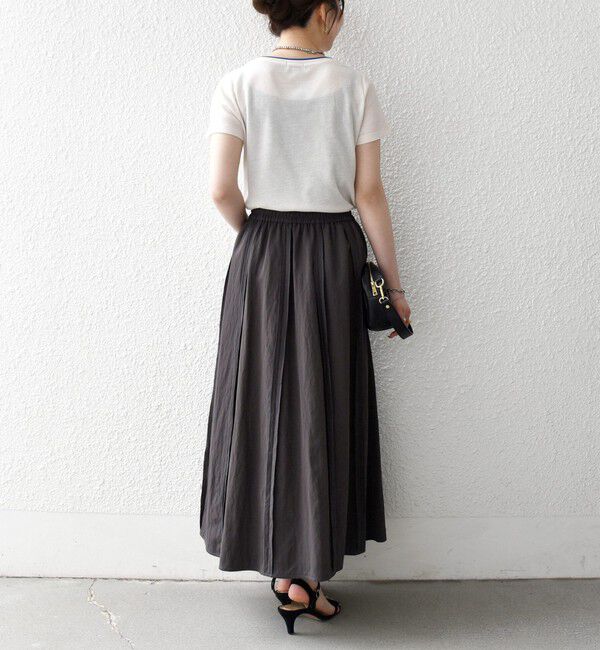 SHIPS any「SHIPS any:〈洗濯機可能〉ツイル アウト シーム イージー ギャザー スカート」|スカート|