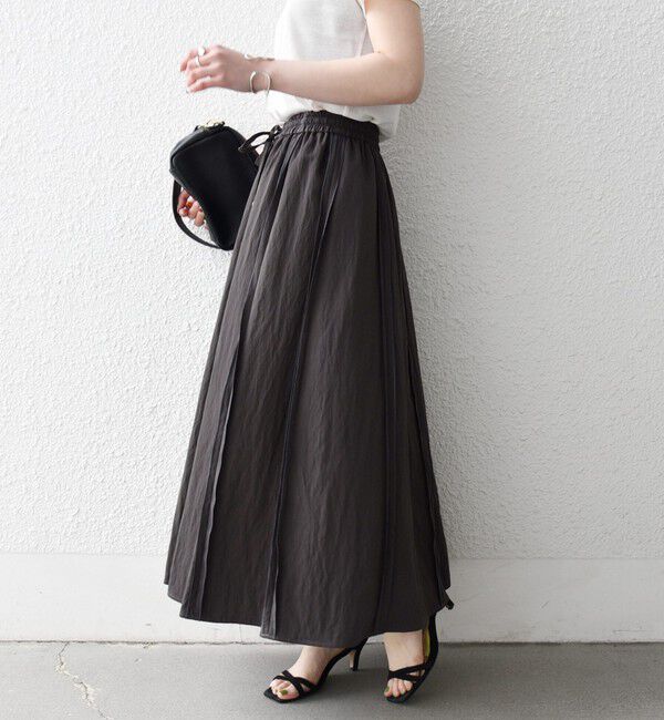 SHIPS any「SHIPS any:〈洗濯機可能〉ツイル アウト シーム イージー ギャザー スカート」|スカート|