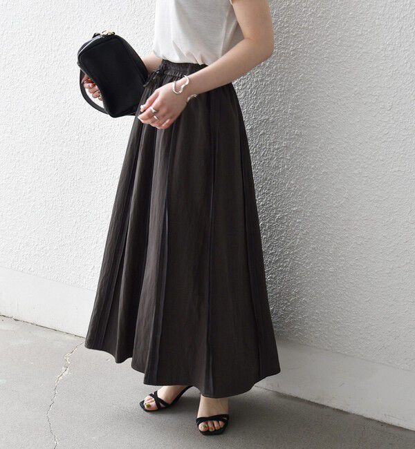 SHIPS any「SHIPS any:〈洗濯機可能〉ツイル アウト シーム イージー ギャザー スカート」|スカート|