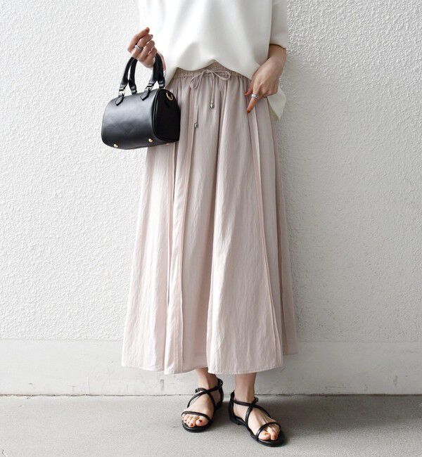 SHIPS any「SHIPS any:〈洗濯機可能〉ツイル アウト シーム イージー ギャザー スカート」|スカート|